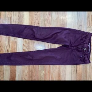 AE high rise maroon jegging